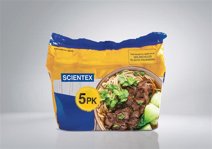SABIC enables Scientex to implement the world’s first flexible food packaging made from SABIC certified circular polypropylene (PP) based on advanced OBP. With a mass balance accounted OBP content of 30%, the certified circular PP from SABIC performs the same way as the incumbent fossil based virgin grade PP.
(Photo: Scientex)